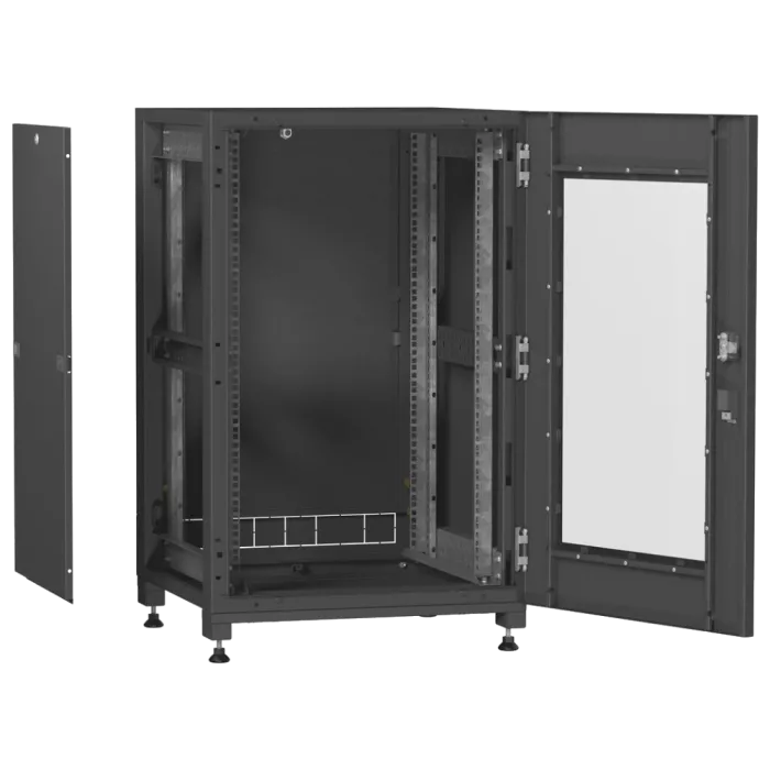IPCOM С-18U-06х06-ДC-ПГ-9005 Шкаф телекоммуникационный напольный