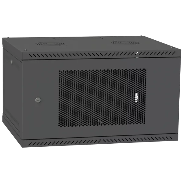 IPCOM CH-6U 600x600 перфорація RAL9005 Шафа серверна