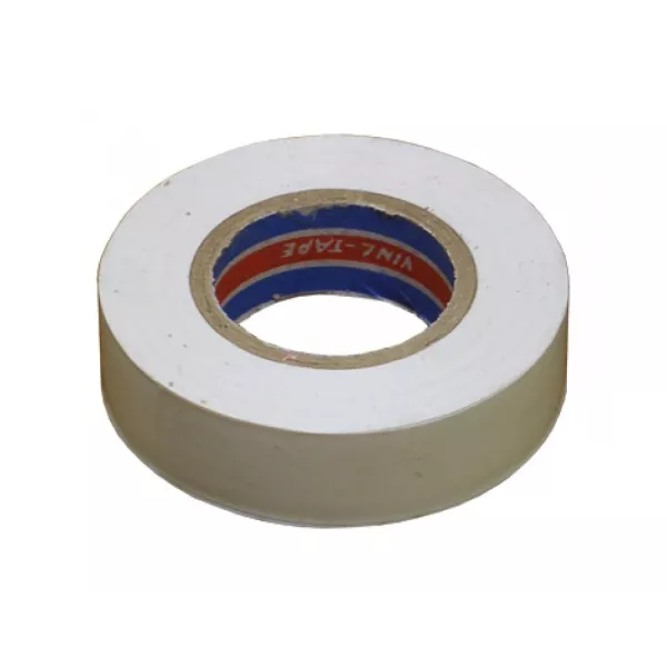 ПВХ Ізоляційна стрічка біла 0.13мм,19мм,25м