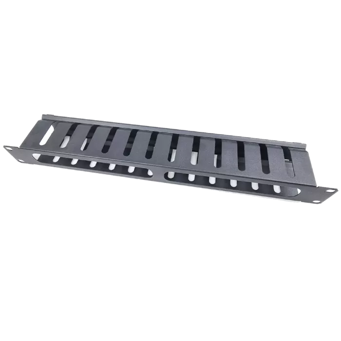 SN 19" 1U(80мм)-9005 Кабельный организатор