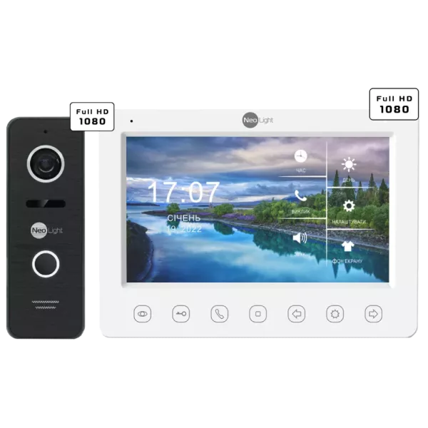 Neolight KAPPA+ HD WF + PRIME FHD Black з кутком Комплект відеодомофону