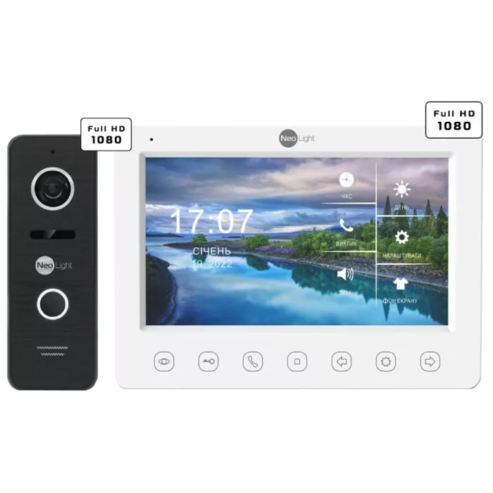 Neolight KAPPA+ HD WF + PRIME FHD Black с уголком Комплект відеодомофону