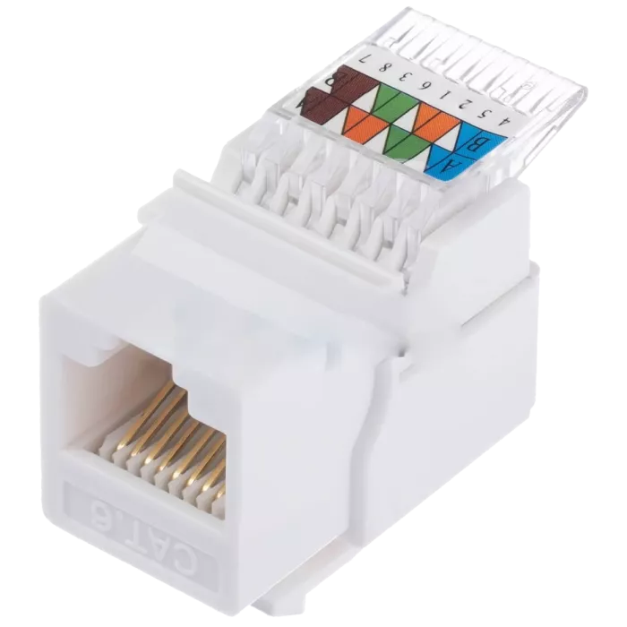 Hager Lumina WL9002 SLIM KeyStone RJ-45 UTP, кат.5е Модуль