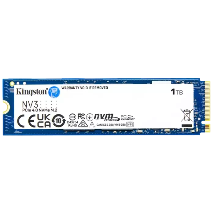 Kingston 1TB NV3 SSD M.2 2280 PCIe 4.0 NVMe Накопичувач