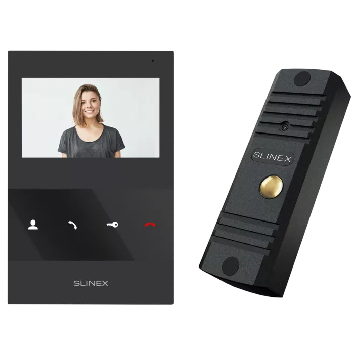 Slinex ML-16HD(Black)+SQ-04M(Black) Комплект відеодомофону