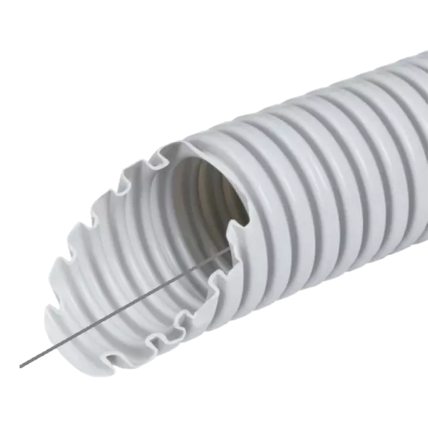 Kopos 320 N/5см ПВХ 16мм 50 м Труба гофрована електромонтажна з протяжкою темно-сіра