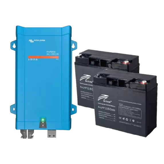 Victron Energy + Ritar 1.20кВт Система безперебійного живлення 614Вт ---год