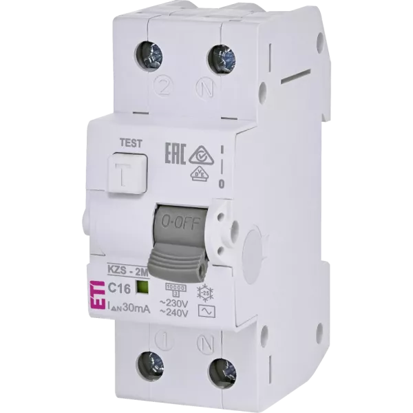 ЕТІ KZS-2M C 16/0.03 10kA Дифавтомат