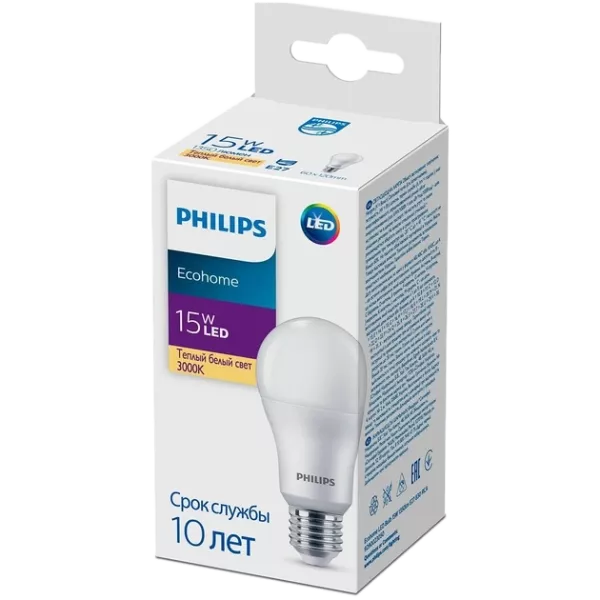 Philips Ecohome LED E27830 Лампочка Bulb 15W 1350lm