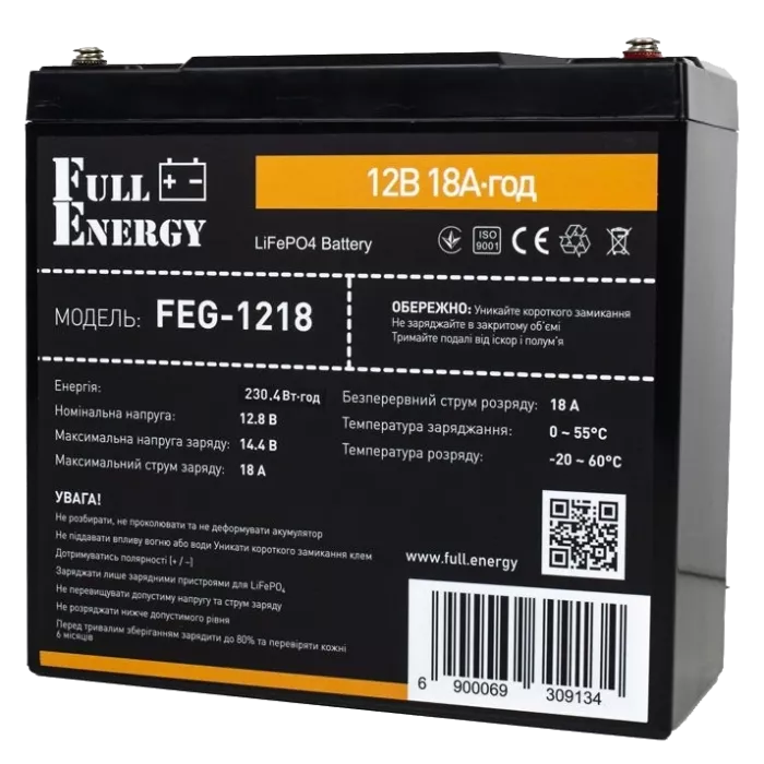 Full Energy FEG-1218 LiFePO4 12.8В 230А•ч Литиевая аккумуляторная батарея