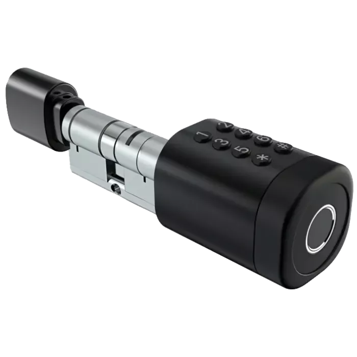 SEVEN LOCK SL-7774BF black (35-90мм) (цилиндр) Біометричний замок
