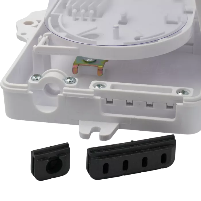 на 4 SC Simplex/LC duplex, 205x135x40 мм, без Адапт., (гільзи, касета) Бокс герметичний розподільний