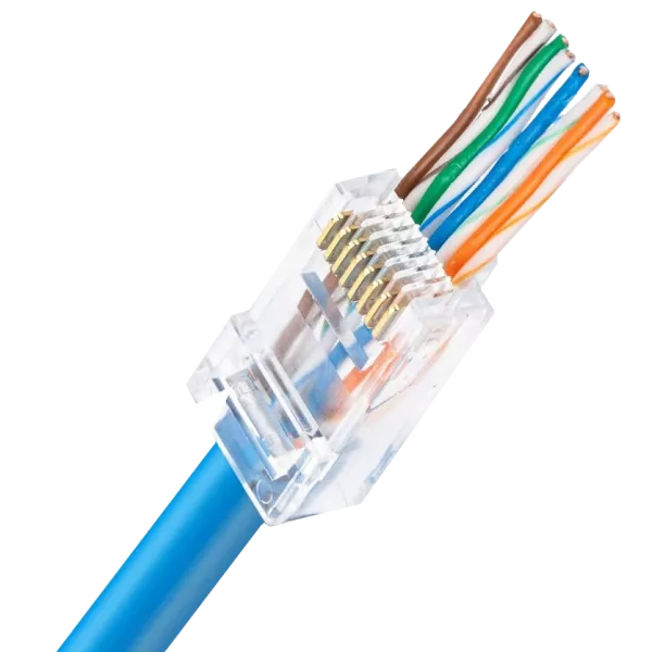 зі наскрізними отворами 100 шт Конектор UTP RJ45 кат. 5e