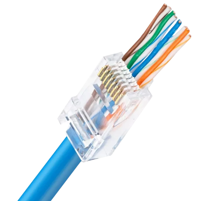 зі наскрізними отворами 100 шт Конектор UTP RJ45 кат. 5e