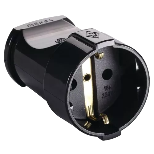Makel 10053 Штепсельне гніздо з заземленням чорне