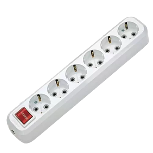 Makel Колодка 6 гнізд з заземленням та вимикачем 