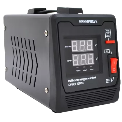 Green Wave Mauser 1000VA (700Вт) Стабілізатор напруги релейний 1xShuko, DC140-260V, AC220±8%, BOX