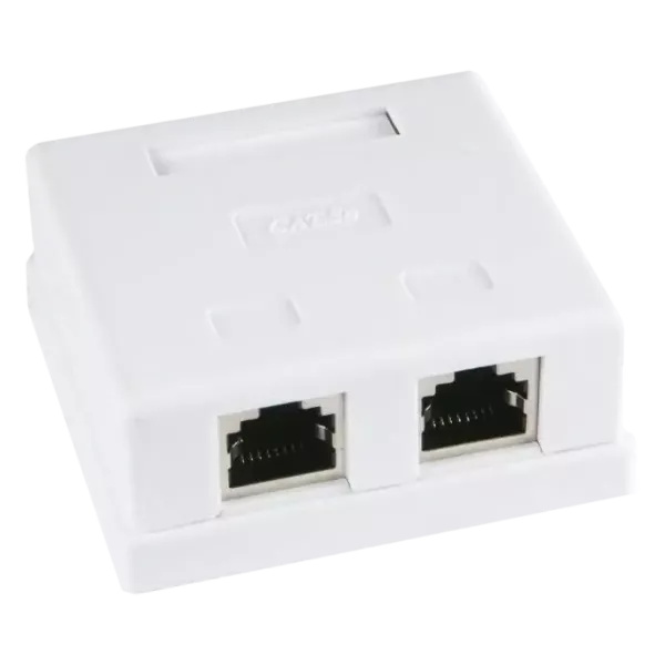 Hypernet MB-STP2 Розетка 2 порта екранована RJ45 STP біла 5E