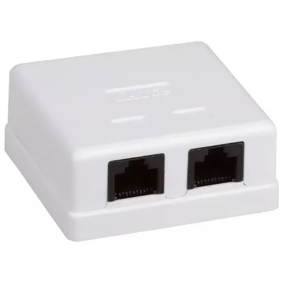 MB-UTP2 Розетка 2-портовая RJ45 UTP, біла, 5E