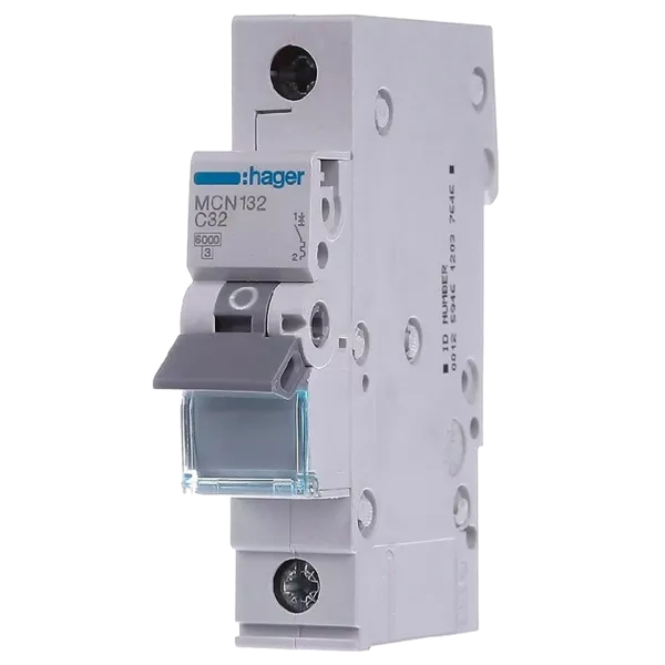 Hager MCN132 Автоматичний вимикач 1P 6kA C-32A 1M