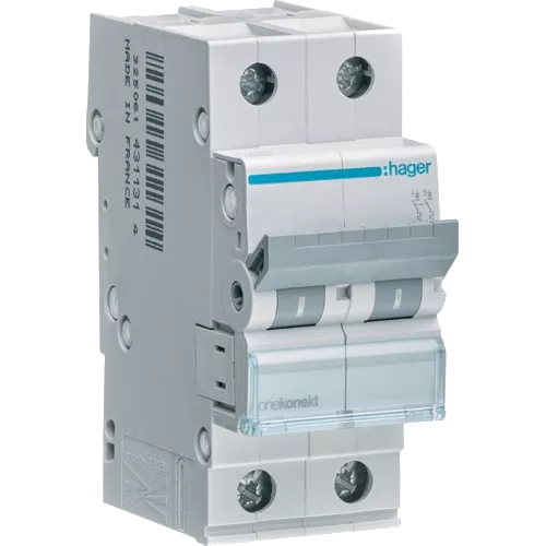 Hager MCN206 Автоматичний вимикач 6 А 2-полюсний С