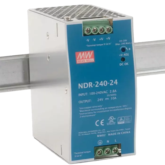 Mean Well NDR-240-24 24В 10А на Din-рейке Блок живлення