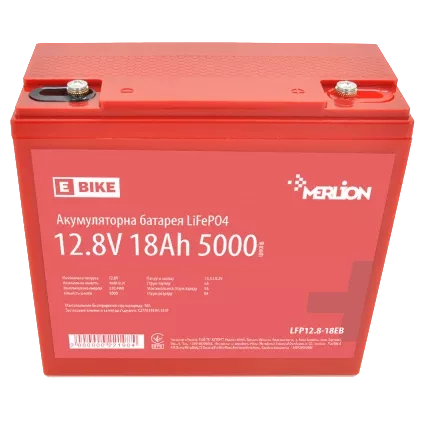 Merlion LiFePO4 12.8В 18A•г Літієва акумуляторна батарея