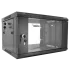 Merlion 6U, 600*450*367 Шафа загартоване скло, чорна. сталь 1,2мм з замком