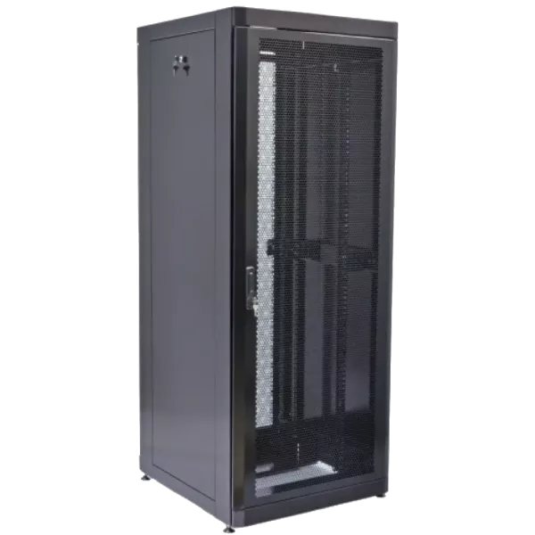 19" 45U, 800х865 мм Шафа чорна, перфоровані двері