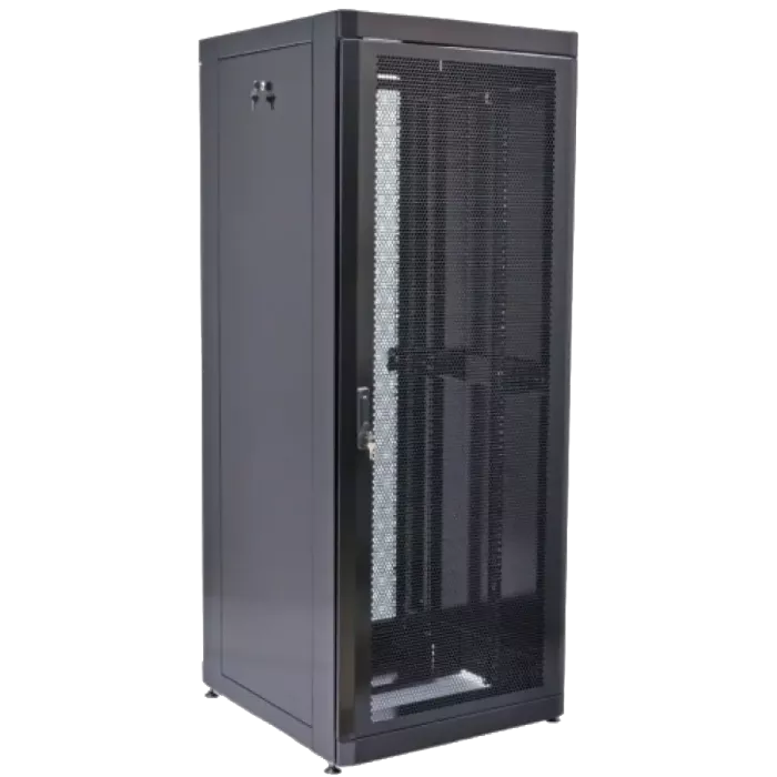 19" 45U, 800х865 мм Шафа чорна, перфоровані двері