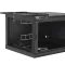 19" 6U, 600x500x373мм акрилове скло, чорна Шафа