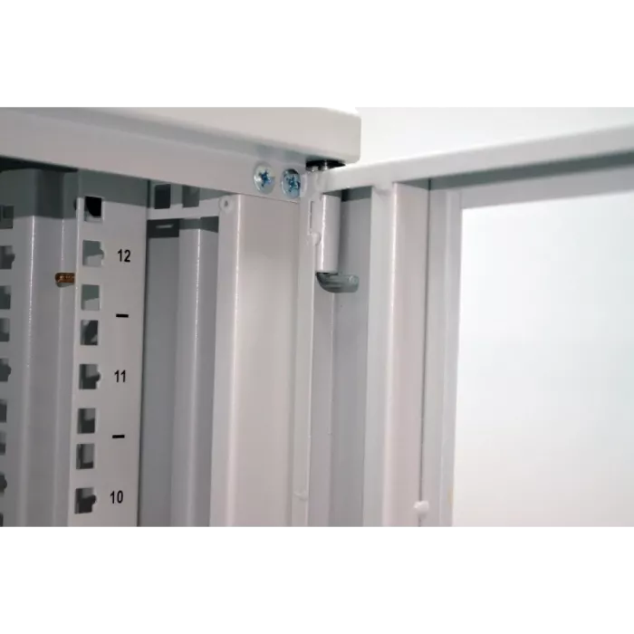 12U, 600х600х640 мм Шафа акрилове скло сіра
