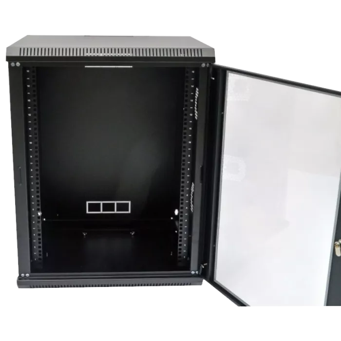 19"15U, 600х600х773 акриловое стекло, черная Шафа
