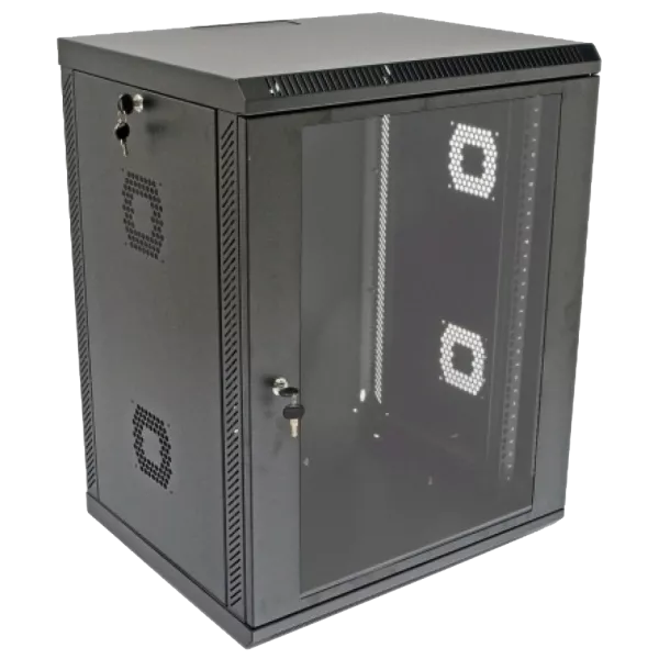 19" 15U Шафа 600x600x773мм акрилове скло чорна