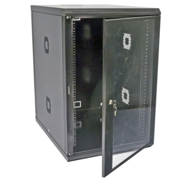 19", 18U Шафа 600х800х907мм, акрилове скло, чорна