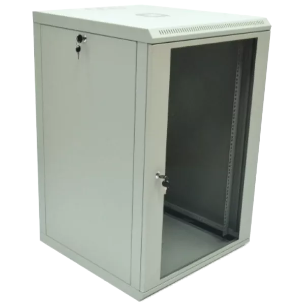 19"18U 600x600x907 акрилове скло сіра Шафа