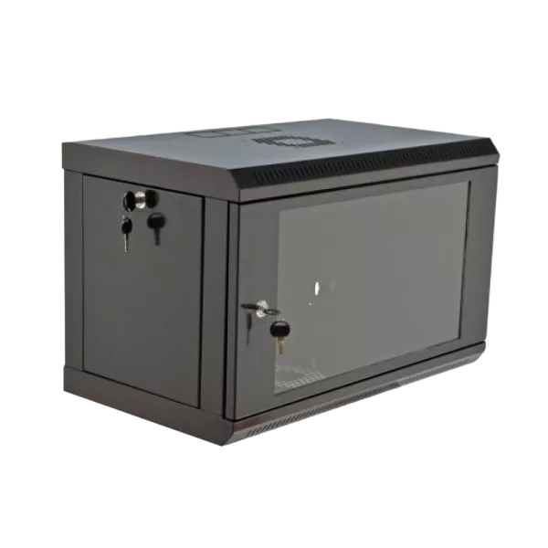 6U Шафа 19", 600x350x373мм (Ш*Г*В), економ, акрилове скло, чорна