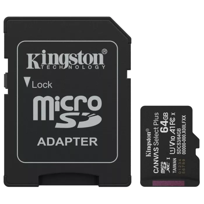 Kingston MICRO SDXC 64GB UHS-I W/ADAPTER Модуль флеш-пам'яті