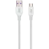 2E USB-A-MICROUSB, GLOW, 1M, WHITE (2E-CCAM-WH) Кабель