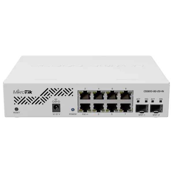 MikroTik CSS610-8G-2S+IN Комутатор 8 портів керований