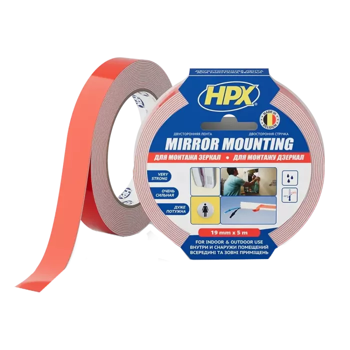 HPX DS1905 MIRROR MOUNTING 19мм х 5м Лента двухсторонняя вспененная для зеркал