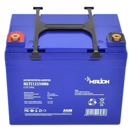 MERLION MLTS12330M6 33A*г 12В Свинцево-кислотна акумуляторна батарея