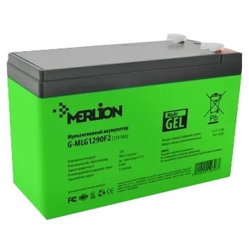MERLION G-MLG1290F2 9А•ч 12В мультигель Свинцево-кислотна акумуляторна батарея