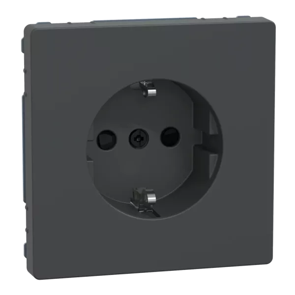 Schneider Electric Merten System Design MTN2300-6034 РОЗЕТКА з/к і шторкою АНТРАЦИТ
