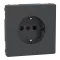Schneider Electric Merten System Design MTN2300-6034 РОЗЕТКА з/к і шторкою АНТРАЦИТ