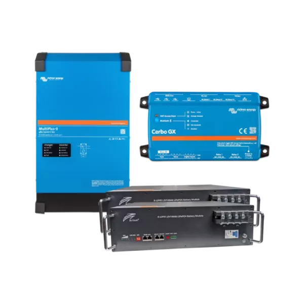 VictronEnergy MultiPlus-II + Ritar R-LFP51.2V100AH Система безперебійного живлення 4кВт 10,2кВт ---год