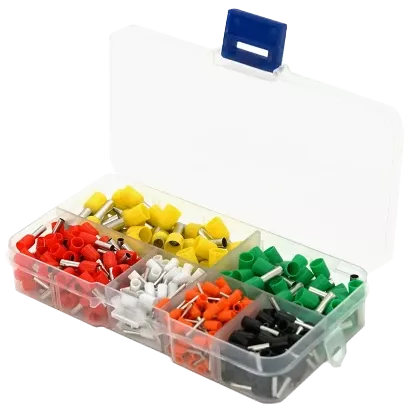 (Е0508-100 шт, Е7508-80шт, Е1508-50шт, Е2508-80 шт, Е4009-50 шт, Е6012-40 шт) Набір клем/наконечників 400шт