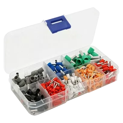 (O-100, R-100, W-50, G-50, Y-25, B-25, Bl-25, A-25) Набір клем/наконечників 400шт