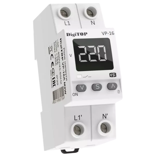 DigiTOP VP-16A M2W Реле напруги