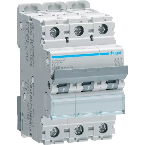 Hager NCN325 Автоматичний вимикач 3п 10kA C-25A 3м